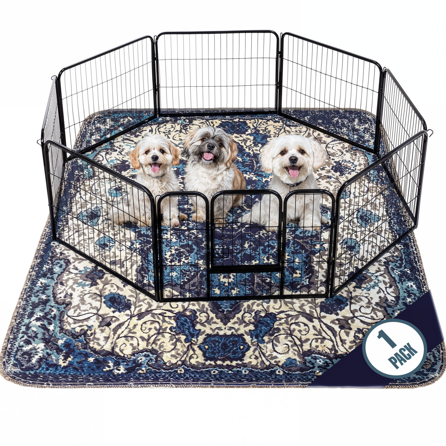 Washable Dog Pee Pads - Blue Medallion | Pawmotions