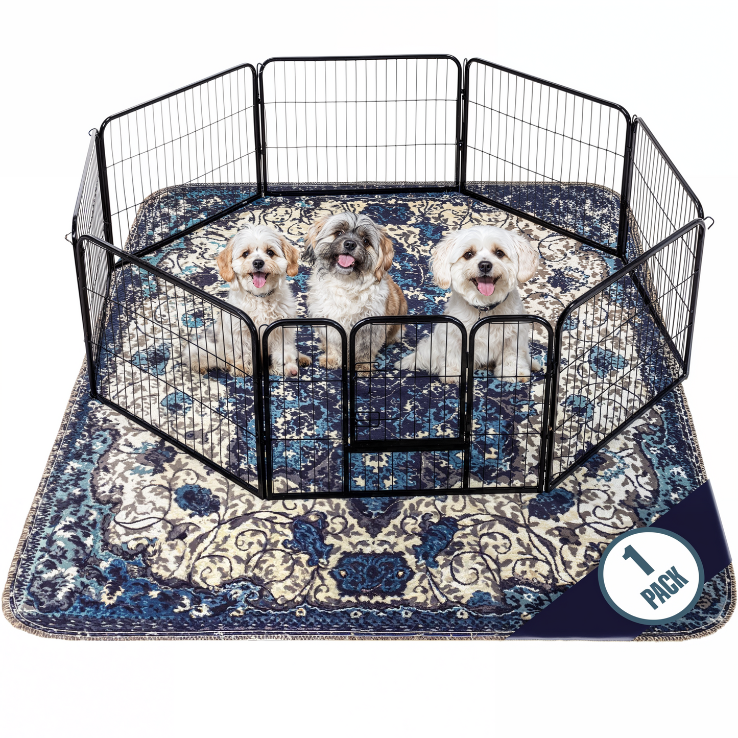 Washable Dog Pee Pads - Blue Medallion | Pawmotions