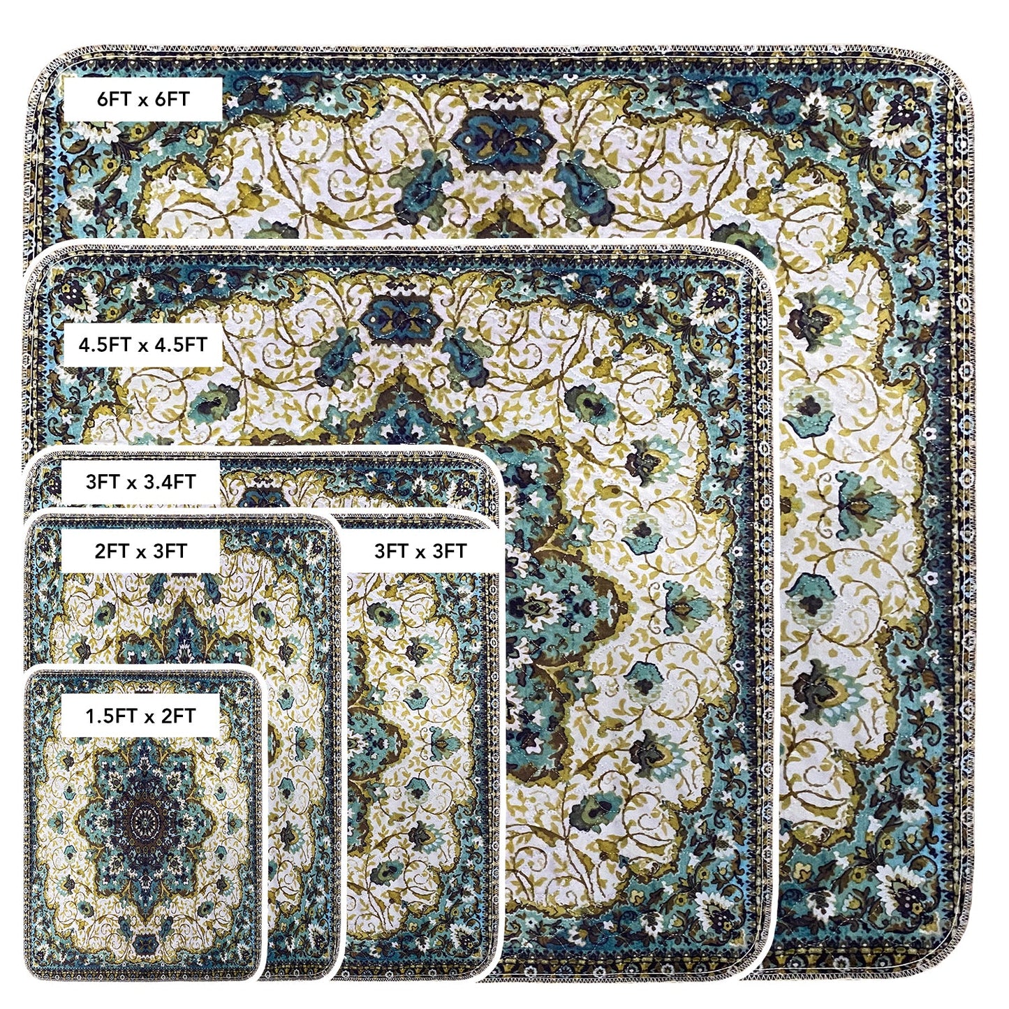 Green Medallion Washable Pee Pads