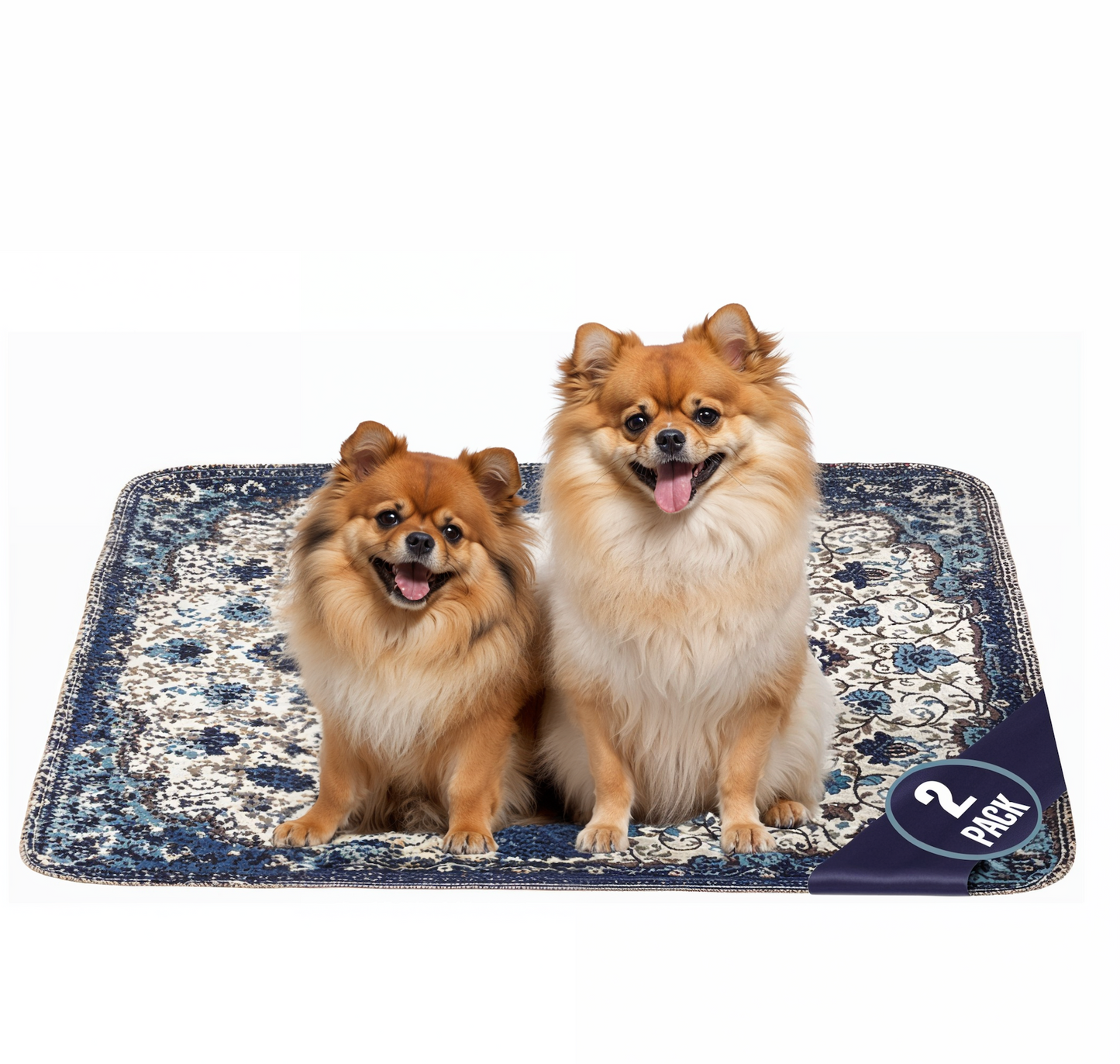 Washable Dog Pee Pads - Blue Medallion | Pawmotions