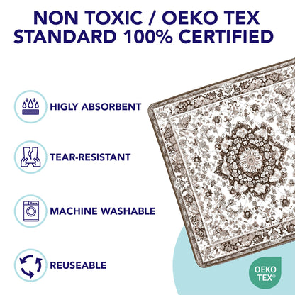 Light Brown Medallion Washable Pee Pads