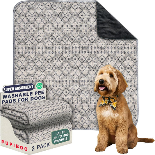 Grey Moroccan Washable Pee Pads