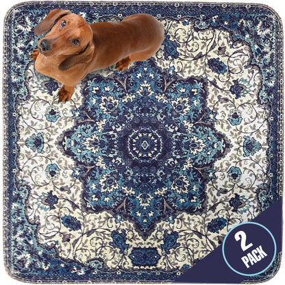 Washable Dog Pee Pads - Blue Medallion | Pawmotions