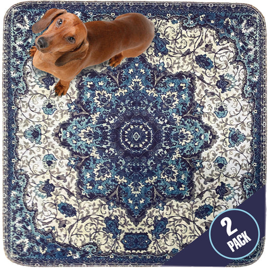 Washable Dog Pee Pads - Blue Medallion | Pawmotions