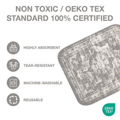 Grey Medallion Washable Pee Pads