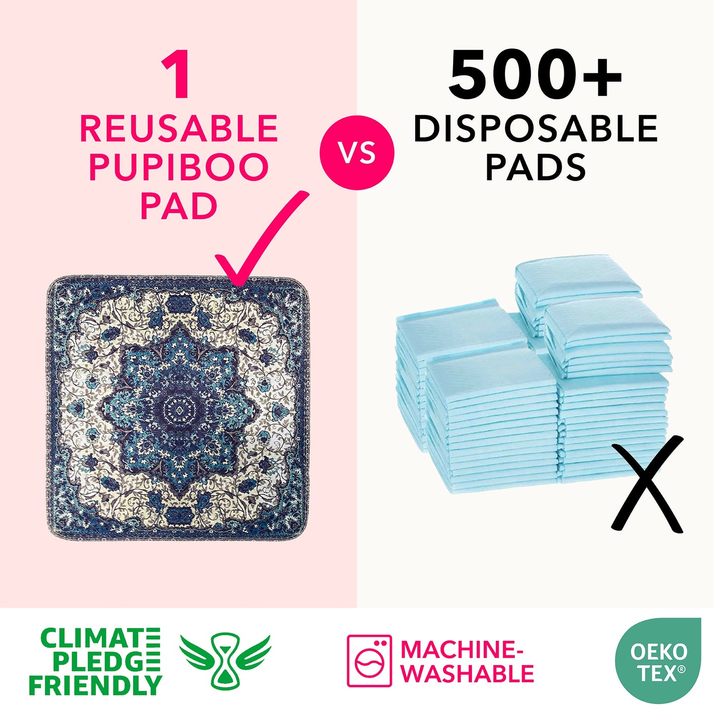 Pink Medallion Washable Pee Pads