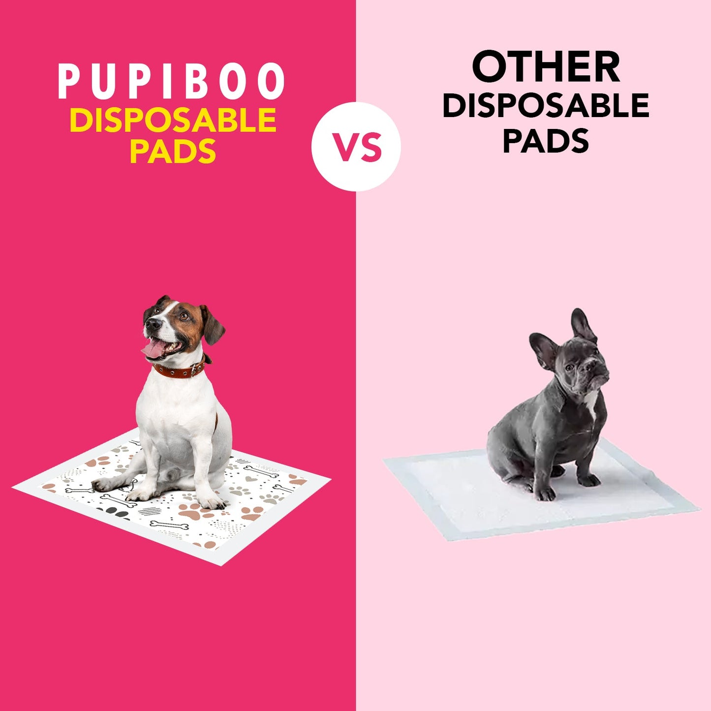 Paw Print Disposable Dog Training Pads – 23x23 Inches -  Pack Of 100