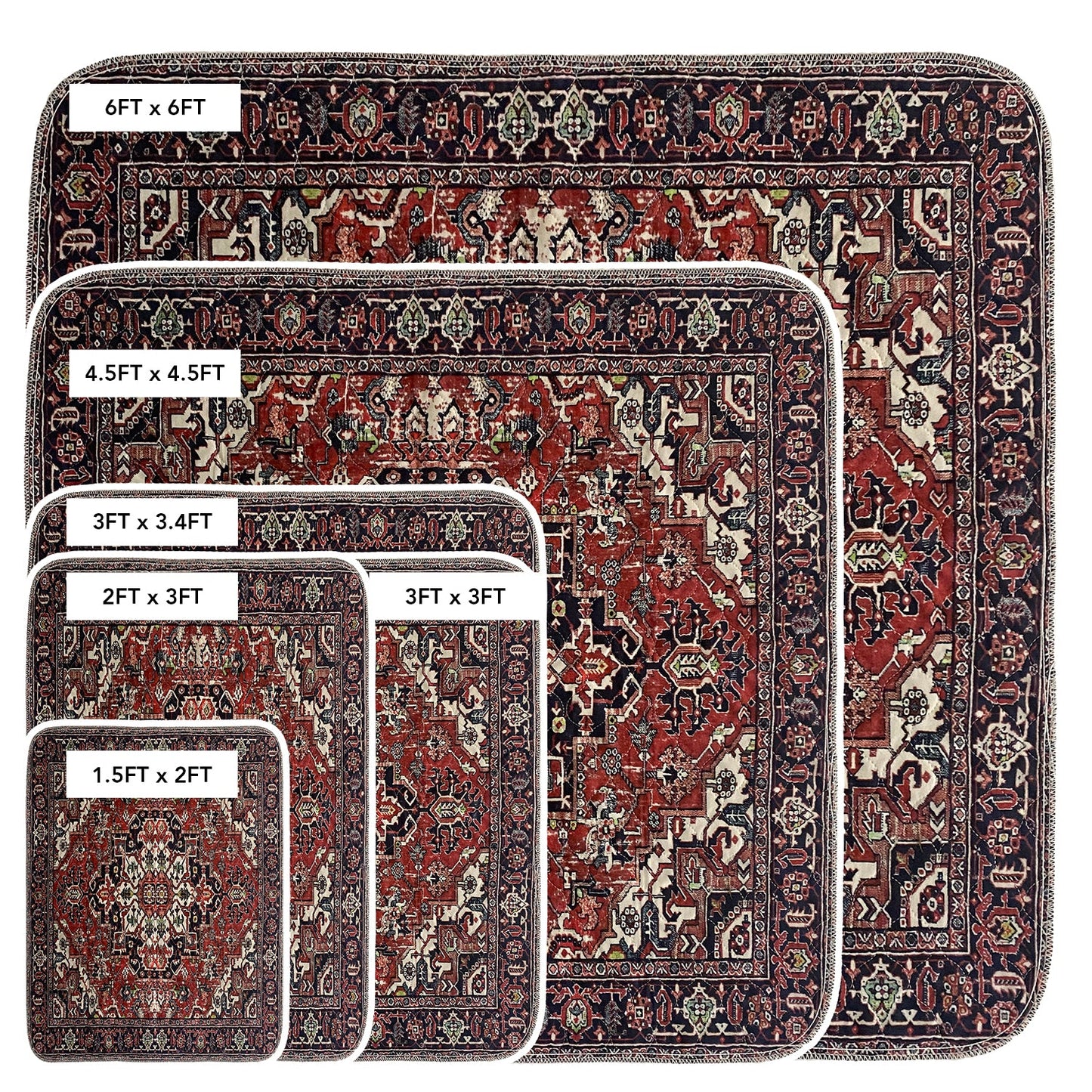 Red Medallion Washable Pee Pads