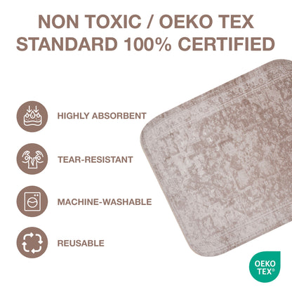 Taupe Medallion Washable Pee Pads